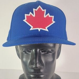 Blue & Red Toronto Blue Jays Baseball Cap Red Maple Leaf Edition 7 3/8 (58.7 cm)
